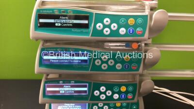 Job Lot Including 3 x B Braun Perfusor Space Syringe Infusion Pumps and 2 x B.Braun Infusomat Space Infusion Pumps with 5 x AC Power Supplies (All Power Up) *70671 - 197784 - 75615 - 180202 - 59772* - 2