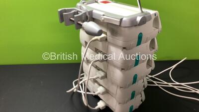 Job Lot Including 3 x B Braun Perfusor Space Syringe Infusion Pumps and 2 x B.Braun Infusomat Space Infusion Pumps with 5 x AC Power Supplies (All Power Up) *70671 - 197784 - 75615 - 180202 - 59772* - 4