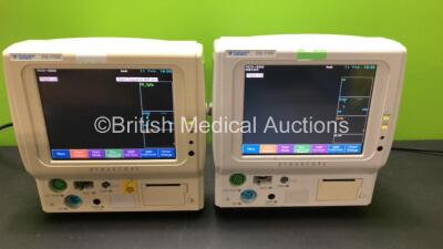 2 x Fukuda Denshi DS-7100 Patient Monitors *Mfd 2006 -2010* (Both Power Up with Some Missing Casing - See Photo) *38101752 / 50000307*