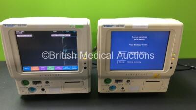 2 x Fukuda Denshi DS-7100 Patient Monitors *Mfd 2009 -2008* (Both Power Up with 1 x Faulty Touch Screen) *50000221 / 50000519*