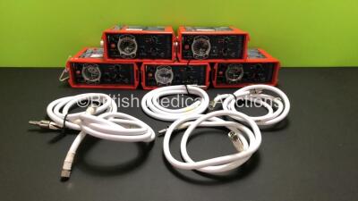 5 x paraPAC 200D MR Compatible Ventilators with 5 x Hoses