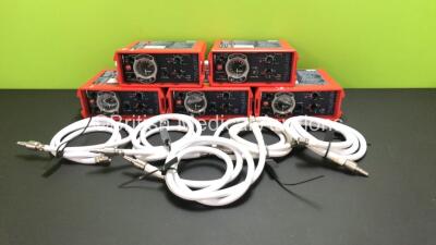 5 x paraPAC 200D MR Compatible Ventilators with 5 x Hoses