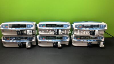 Job Lot Including 6 x Carefusion Alaris CC Syringe Pumps (All Power Up with 4 x Service Required) *800306440 - 800315290 - 800301483 - 800306518 - 800306526 - 800338200*