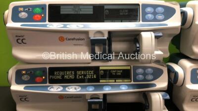 Job Lot Including 6 x Carefusion Alaris CC Syringe Pumps (All Power Up with 3 x Service Required) *800304911 - 800301476 - 800301522 - 800338248 - 800337959 - 800315292* - 4