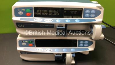 Job Lot Including 6 x Carefusion Alaris GH Guardrails Plus Syringe Pumps (All Power Up with 5 x Service Required and 1 x Blank Screen) *800214386 - 800214377 - 800205200 - 800272755 - 8002273001 - 800205201* - 4