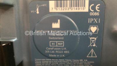 Job Lot Including 6 x Carefusion Alaris GH Guardrails Plus Syringe Pumps (All Power Up with 5 x Service Required and 1 x Blank Screen) *800214386 - 800214377 - 800205200 - 800272755 - 8002273001 - 800205201* - 5