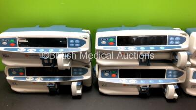 Job Lot Including 4 x Carefusion Alaris GH and 2 x Carefusion Alaris CC Syringe Pumps (5 x Power Up with 3 x Blank Screens and 1 x Alarm ) *800214362 - 880306515 - 800304909 - 800214370 - 800214385 - 800205189* - 2