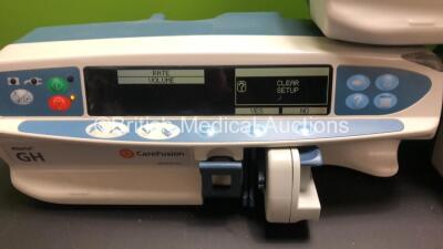 Job Lot of 5 x Carefusion Alaris Syringe Pumps Including 2 x GH Guardrails Plus, 2 x CC Plus and 1 x GH (All Power Up with 4 x Service Required) *800214515 - 800303294 - 800272941 - 800214510 - 800303258* - 2