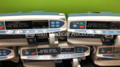Job Lot of 5 x Carefusion Alaris Syringe Pumps Including 2 x GH Guardrails Plus, 2 x CC Plus and 1 x GH (All Power Up with 4 x Service Required) *800214515 - 800303294 - 800272941 - 800214510 - 800303258* - 3
