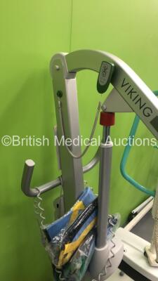 1 x Oxford Standard Electric Patient Hoist with Battery and Controller (No Power), 1 x Liko Viking XL Electric Patient Hoist with Battery and Controller (No Power) and 1 x Arjo Maxi-Move Electric Patient Hoist with Battery and Controller (No Power) - 3