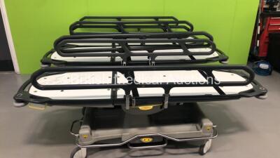 3 x Anetic Aid QA3 Hydraulic Patient Trolleys (Hydraulics Tested Working) * SN 2506 / 2987 / 6113 *