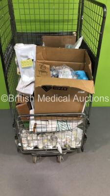 Cage of Mixed Consumables Including Lotus Liver Resectors Straight Handpieces,Intersurgical Supraglottic Airways and GV Health Biohazard/Blood Spill Packs (Cage Not Included)