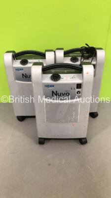 3 x Nidek Medical Nuvo Lite Oxygen Concentrators (All Power Up)