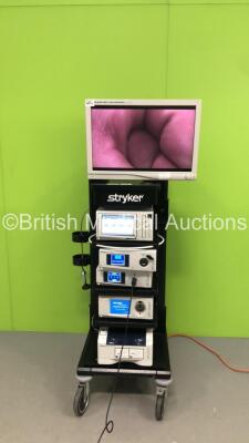 Stryker Stack System Including Stryker Vision Elect HDTV Surgical Viewing Monitor,Stryker SDC Ultra HD Information Management System * Damage to Trim-See Photos *,Stryker L9000 LED Light Source Unit,Stryker 1288HD Camera Control Unit,2 x Stryker 1288HD Ca