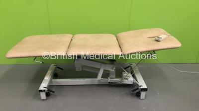 Plinth Co 3 Way Electric Patient Examination Couch with Controller (Powers Up)