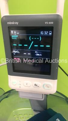 Mindray VS-600 Vital Signs Monitor on Stand with BP Hose and Cuff (Powers Up) *S/N FS0175070* - 4