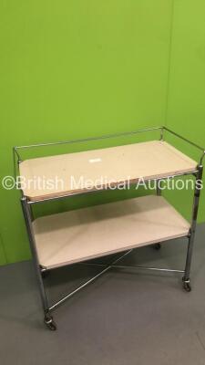 Stainless Steel Trolley with Wooden Shelves *S/N NA* - 3