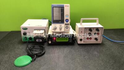 Mixed Lot Including 1 x Byrne Medical Endo Gators Model EGP-100 Irrigation Pump (No Power) 1 x Ohmeda Biox 3740 Pulse Oximeter (Powers Up) 1 x Omron HEM-907 Digital Blood Pressure Monitor (Powers Up) 1 x APC Medical 4170 Bedside Monitor *SN 20100400506AF,