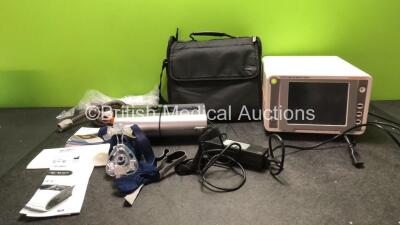 Mixed Lot Including 1 x Smith & Nephew Ref 72200242 Image Management System (Powers Up) 1 x ResMed AutoSet S9 CPAP Unit with 1 x Resmed H5i Humidifier Unit, 1 x AC Power Supply and 1 x Mask with Breathing Tubes in Carry Bag (Powers Up)