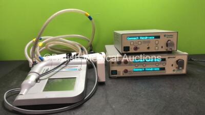 Mixed Lot Including 2 x AGSS Anaesthesia Gas Scavenging System, 1 x Vitalograph Model 6600 Spirometer (Untested Due to Missing Power Supply) 1 x GE M1024982 Module, 1 x Linvatec Hall Surgical E900 System Controller (Powers Up) 1 x Linvatec Hall Surgical A