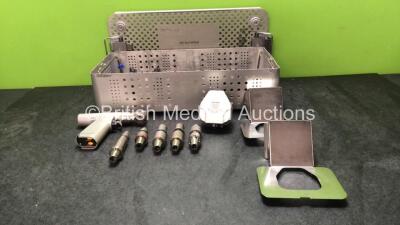 Job Lot Including 1 x DeSoutter KDX-600 Sagittal Saw, 1 x DeSoutter Ref 12600 CX-650 Attachment, 1 x DeSoutter Ref 12900 RX-600 Attachment, 1 x DeSoutter Ref 11710 DX-600 Attachment, 1 x DeSoutter Ref 12600 CX-650 Attachment, 1 x DeSoutter Ref 11730 DX-60