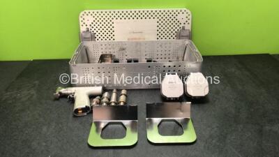 Job Lot Including 1 x DeSoutter KDX-600 Sagittal Saw, 1 x DeSoutter Ref 12600 CX-650 Attachment, 1 x DeSoutter Ref 12900 RX-600 Attachment, 1 x DeSoutter Ref 11710 DX-600 Attachment, 1 x DeSoutter Ref 12600 CX-650 Attachment, 1 x DeSoutter Ref 11730 DX-60