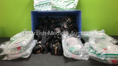 Mixed Lot Including Large Quantity of Vehicle Straps and Various Breathing Tubes