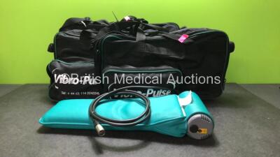 2 x Vibrant Medical Vibro Pulse Cellulitis & Erysipelas Treatment Units with Power Supplies and Carry Bags (All Power Up)