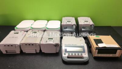 Mixed Lot Including 1 x Verathon Model BVI 3000 Bladder Scanner with 1 x Battery (Powers Up with Missing Probe and AC Power Supply) 1 x Bard Bladder Scanner with 1 x AC Power Supply (Powers Up) 3 x Philips Ref 1112279 Nebulizers (All Power Up) 5 x Respiro