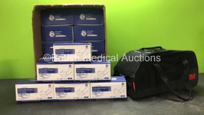 Mixed Lot Including 1 x 3M Speedglas Carry Bag and Large Quantity of Disposable Surgical Face Masks