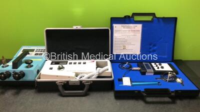 Mixed Lot Including 1 x Druck DPI 601 Digital Pressure Indicator (Untested Due to Missing Power Supply) 1 x Horwell Neurothesiometer (Untested Due to Missing Power Supply) 1 x Force Model GM74-564 Load Indicator (Powers Up)