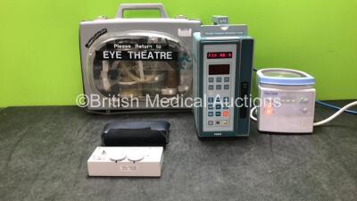 Mixed Lot Including 1 x Focus CE70 Tester (Powers Up) 1 x IVAC 572 Variable Pressure Volumetric Pump (Powers Up with Error) 1 x Laerdal Suction Unit (Untested Due to Possible Flat Battery) 1 x Fisher & Paykel MR850AEK Respiration Humidifier Unit (Powers U