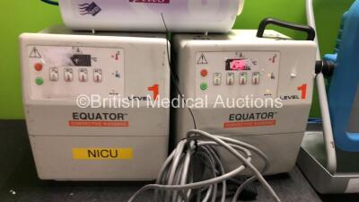 Mixed Lot Including 2 x Equator Level 1 Convective Warming Units (Both Power Up, 1 with Missing Handle 1 with Damaged Handle-See Photos) 1 x Quattro Plus Mattress Pump (Powers Up) 1 x BPM SMS Healthcare Balance Performance Monitor with 3 x Attachments (Po - 2