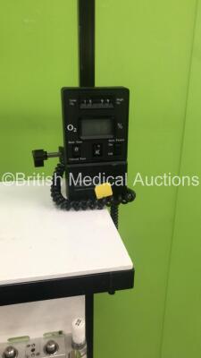 Anmedic Hawk Induction Anaesthesia Machine with Ohmeda 5120 Oxygen Monitor, InterMed Penlon Nuffield Anaesthesia Ventilator Series 200 and Hoses on Stand Trolley *C* - 4