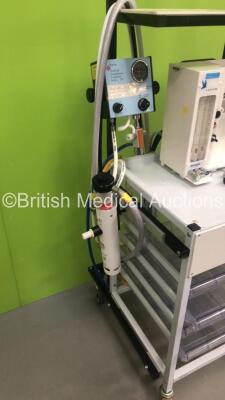 Anmedic Hawk Induction Anaesthesia Machine with Ohmeda 5120 Oxygen Monitor, InterMed Penlon Nuffield Anaesthesia Ventilator Series 200 and Hoses on Stand Trolley *C* - 6