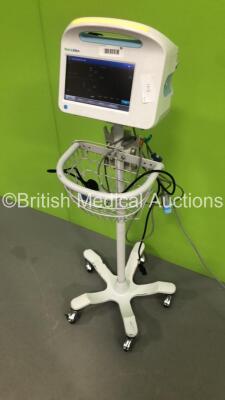 Welch Allyn 6000 Series Patient Monitor on Stand with 1 x SpO2 Finger Sensor (Powers Up) - 4