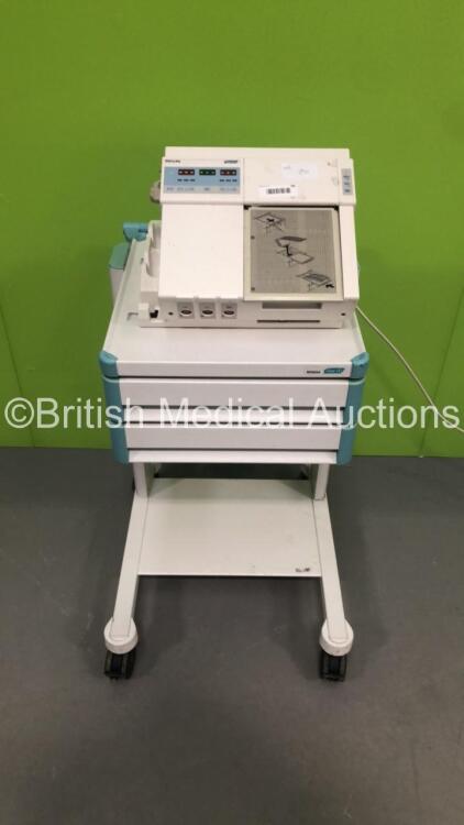 Philips Series 50A Fetal Monitor on Stand with 1 x TOCO Transducer and 1 x US Transducer (Powers Up)