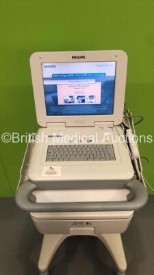 Philips PageWriter TC70 ECG Machine on Stand with 1 x 10-Lead ECG Lead (Powers Up) - 2