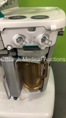 GE Datex-Ohmeda Aespire View Anaesthesia Machine Software Version 06.20 with Absorber,Bellows,Oxygen Mixer and Hoses (Powers Up-Damaged Handle to Draw and Hairline Cracks to Trim-See Photos) - 9