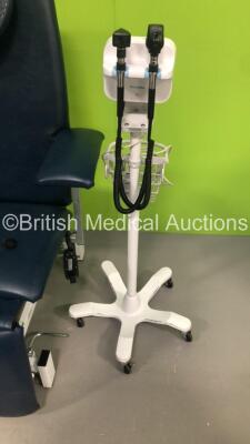 Mixed Lot Including 1 x Unknown Make Electric Examination Chair with Controller,1 x Pro Fitness Exercise Bike and 1 x Welch Allyn Otoscope/Ophthalmoscope with 2 x Handpieces and 2 x Head Attachments - 4