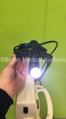 2 x Welch Allyn Solarc Ref 49501 Light Sources on Stands with 1 x Welch Allyn Headlight Assy (Both Power Up) * SN N/A * - 5