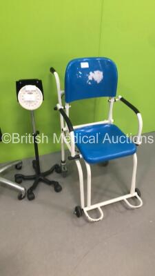 Mixed Lot Including 2 x Welch Allyn Otoscope/Ophthalmoscope Sets * No Attachments on Handpieces *,1 x Accoson BP Meter on Stand and 1 x Marsden Seated Weighing Scales * SN N/A * - 3