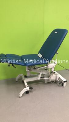 Plinth 2000 3-Way Electric Patient Examination Couch with Controller (Powers Up Not All Functions Are Working) - 2