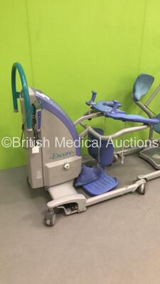 1 x Arjo Encore Electric Patient Hoist with Controller and 1 x Arjo Standing Patient Hoist (No Power-Suspected Flat Battery) - 2