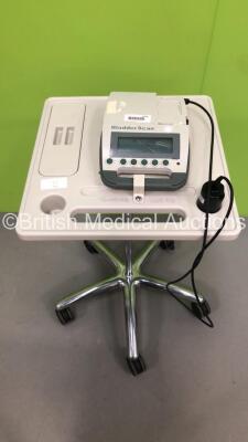 Verathon BladderScan BVI 3000 on Stand with 1 x Probe (Powers Up-Cracks to Screen,Probe and Casing-See Photos) * SN B3100702 *