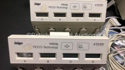 Job Lot Including 1 x Drager Infinity Delta Monitor (Powers Up) with 5 x Power Supplies, 2 x Docking Stations, 2 x Infinity PiCCO-Technology Modules and Various Leads *5397095560* - 6