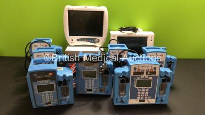 Mixed Lot Including 1 x Mindray PM-7000 Patient Monitor with ECG, T1, T2, SPO2 and NIBP Options, 1 x Deltex Medical CardioQ Monitor, 1 x DCS Medical TR 5000 Electronic Tourniquet, 6 x Alaris Single Infusion Pumps and 1 x Alaris Dual Infusion Pump *4016840