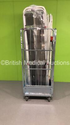 Cage of 3 x Scoop Stretchers and 9 x Spinal Boards (Cage Not Included)