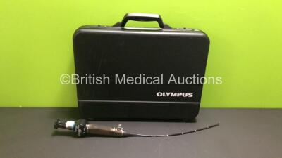 Olympus ENF-GP Nasopharyngoscope in Case - Engineer's Report : Optical System - No Fault Found, Angulation - No Fault Found, Insertion Tube - Minor Kink Present, Light Transmission - No Fault Found, Leak Check - No Fault Found *W901890*