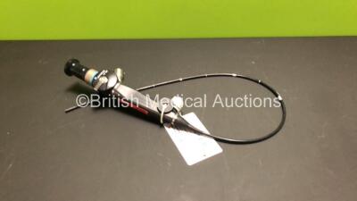 Olympus LF-GP Laryngoscope in Case - Engineer's Report : Optical System - No Fault Found, Angulation - No Fault Found, Insertion Tube - Slightly Worn, Light Transmission - No Fault Found, Channels - No Fault Found, Leak Check - No Fault Found *1413835* - 2